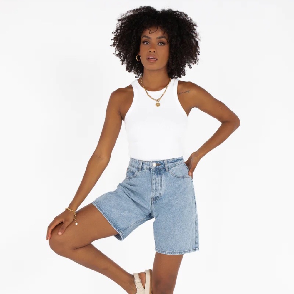 DISSH Parker Blue Boyfriend Denim Short